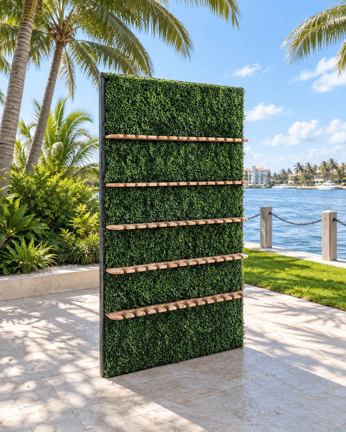 Champagne wall styled with florals for wedding photos